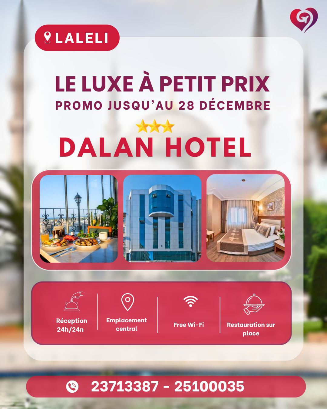 عرض ثاني وتخفيض جديد في  Dalan Hôtel ⭐⭐⭐ 